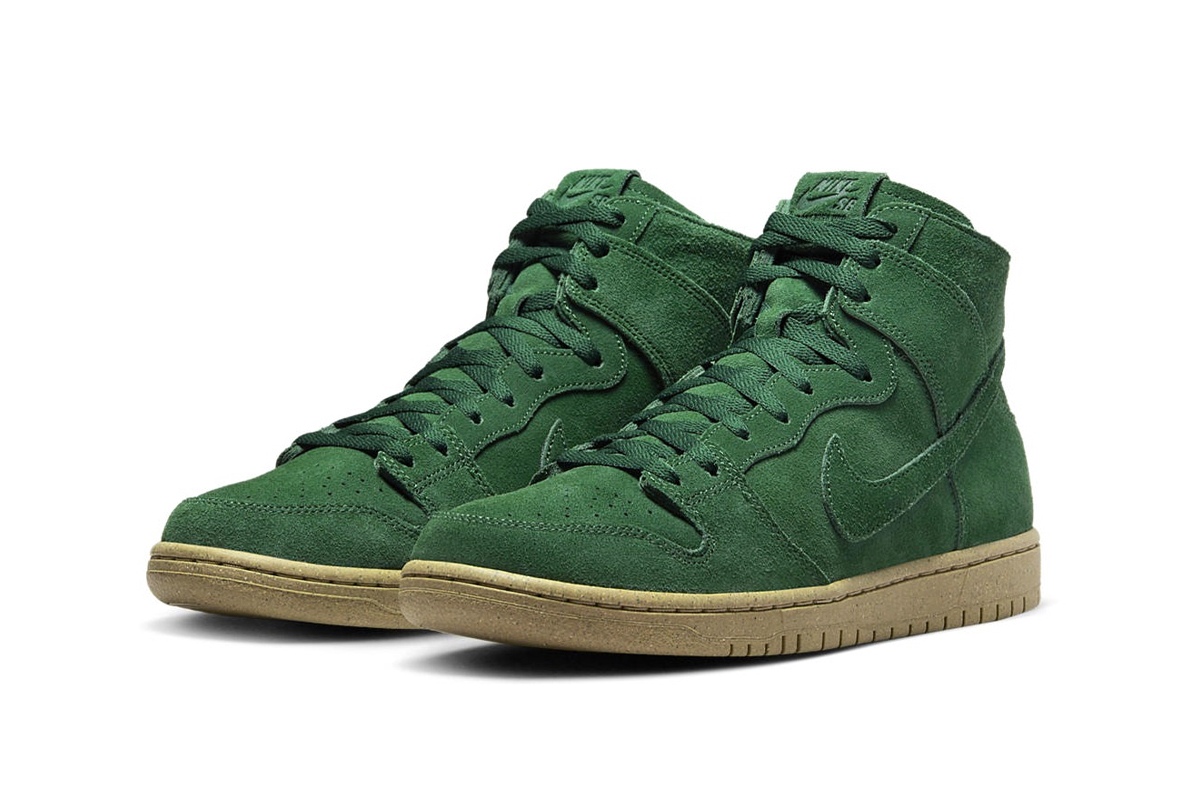 Nike phát hành SB Dunk Hi Pro Deacon "Green Suede" George Green