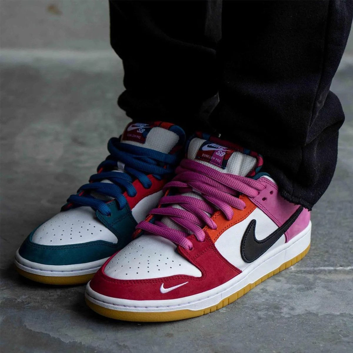 On-feet: Parra x Nike SB Dunk Low, which will likely release in full size.