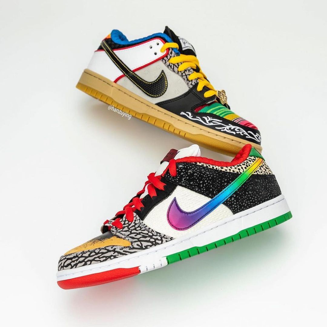 Close-up of the Nike SB Dunk Low 'What The P-Rod' - a nostalgic version of 2021