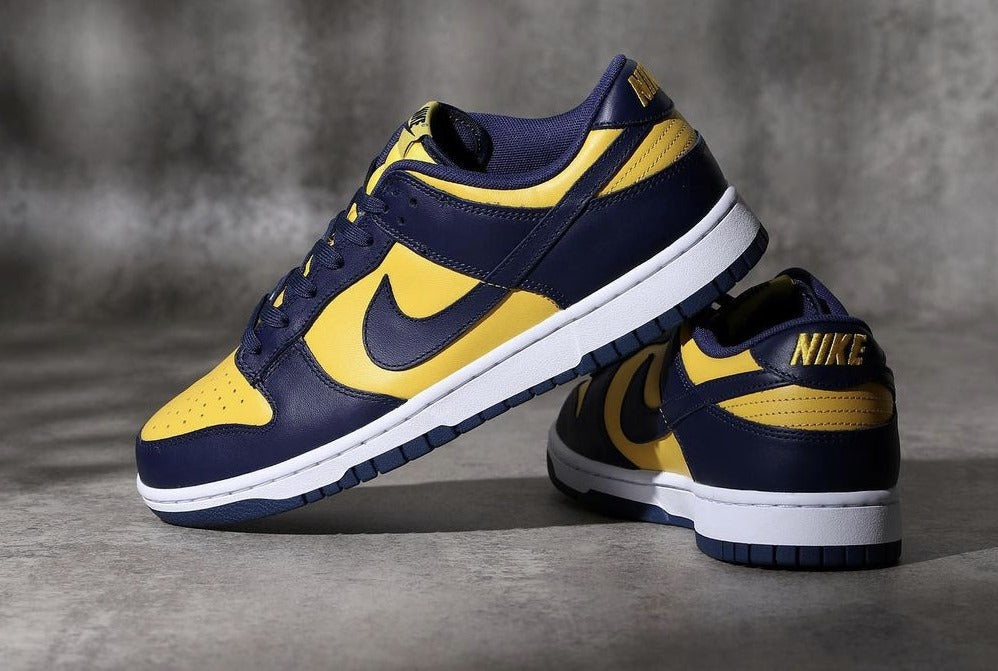 The Nike Dunk Low “Michigan” will be available on May 13.