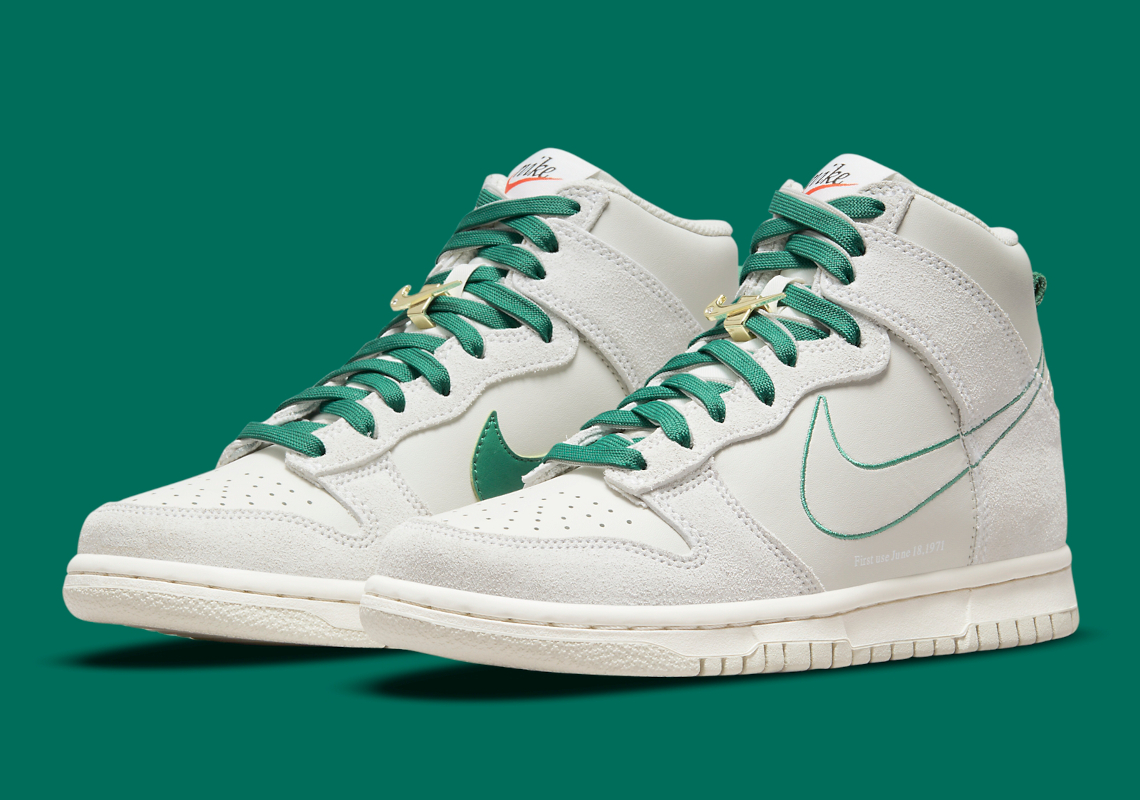 The Nike Dunk High will be available in Nike's "First Use" Collection.