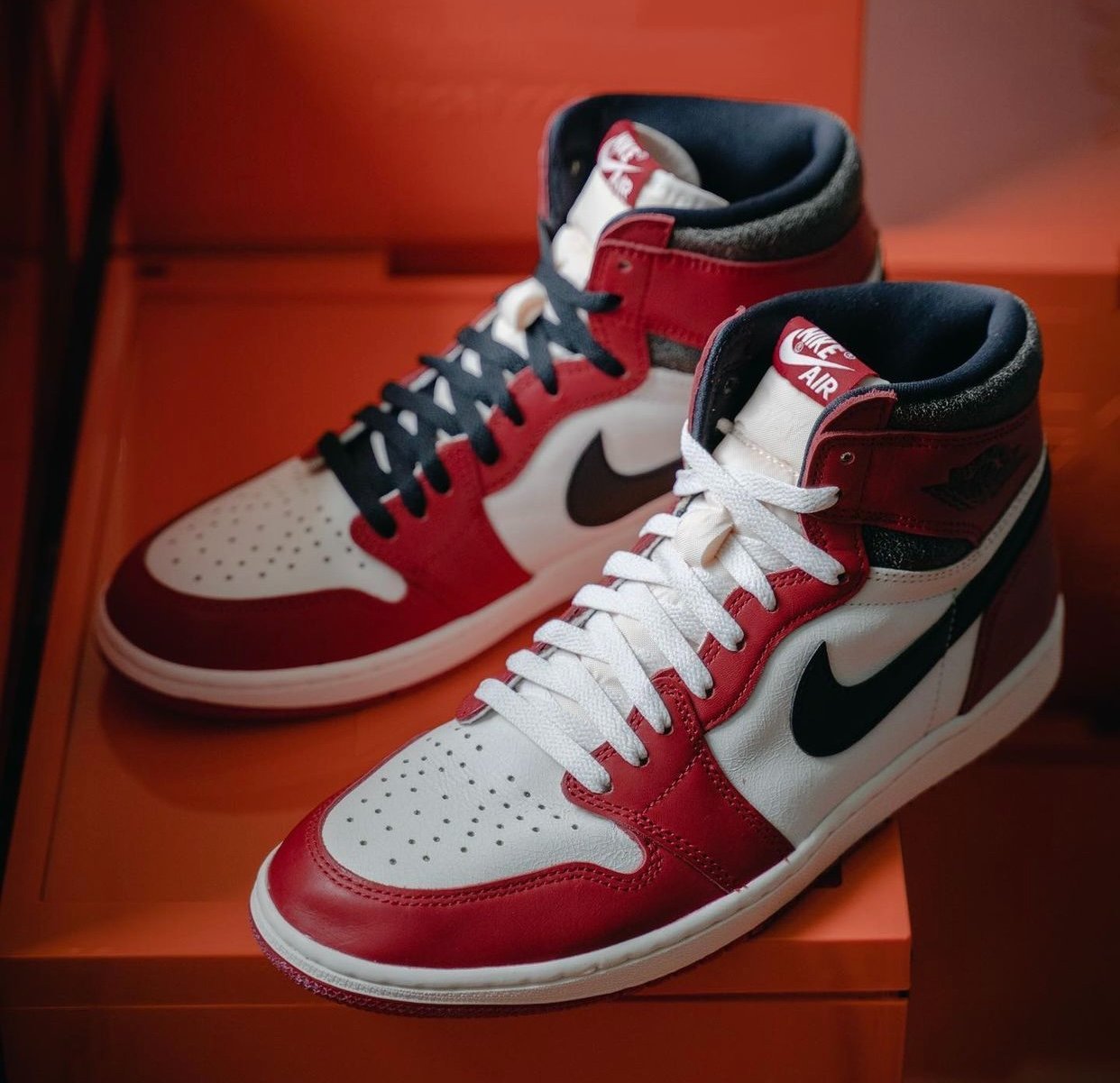 Latest images of the JORDAN 1 HIGH OG "CHICAGO REIMAGINED"