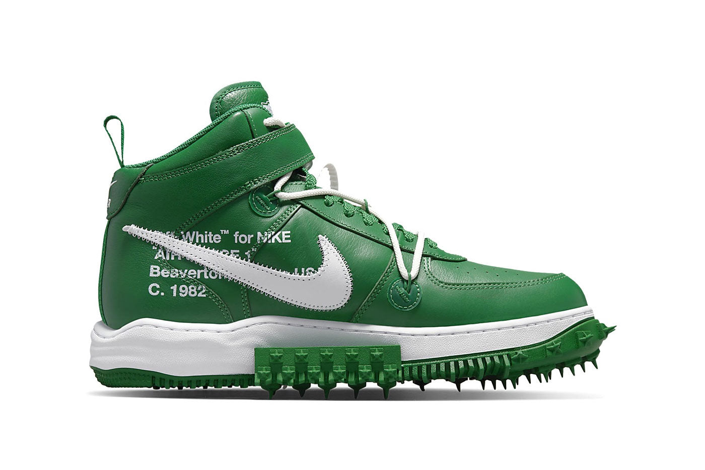 OFF-WHITE x NIKE AIR FORCE 1 MID trở lại trên phối màu “PINE GREEN”