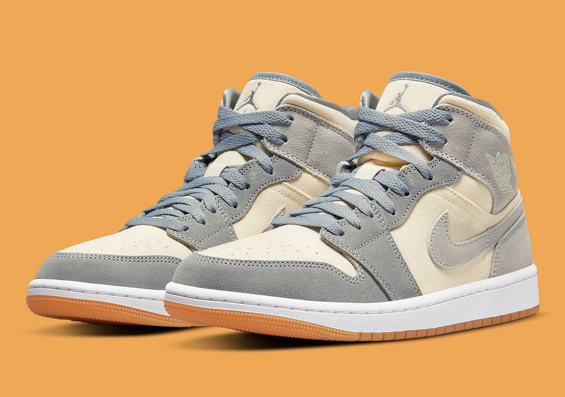 Air Jordan 1 Mid 2022 tái xuất với màu "Coconut Milk" với "Particle Grey"