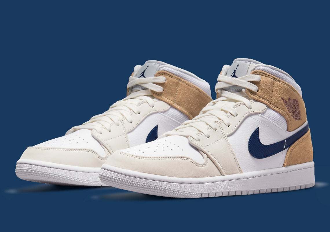 Xanh Navy và Tan sẽ xuất hiện trên Jordan 1 Mid