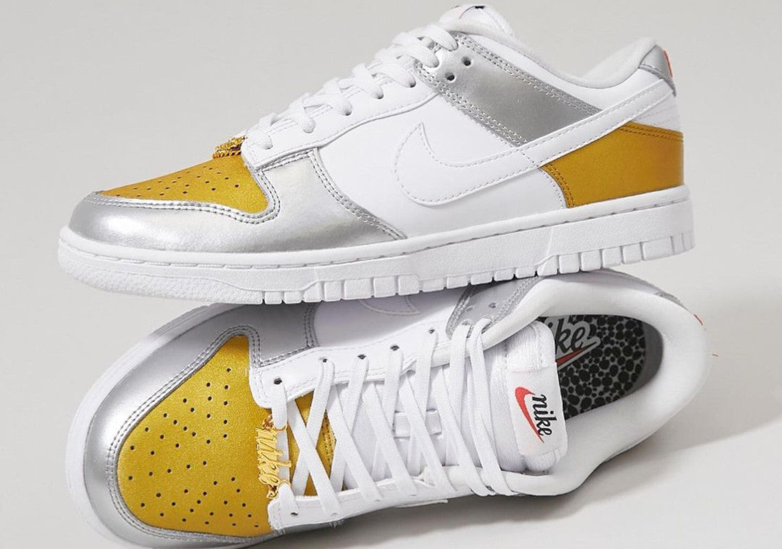 Nike Dunk Low “Gold/Silver" được Nike hé lộ