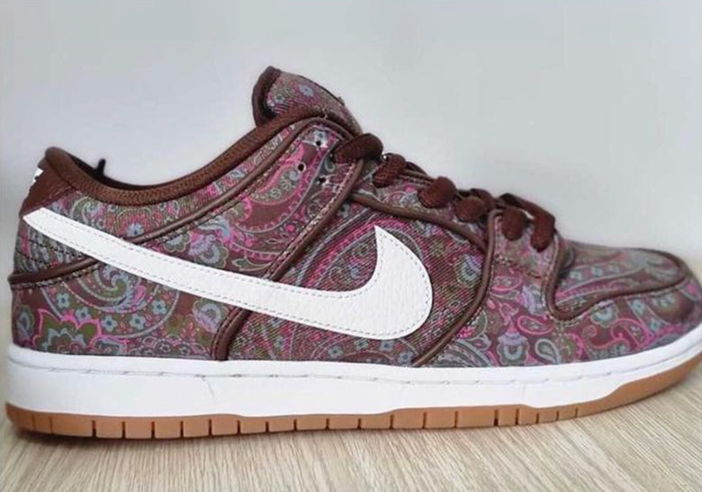 Hoạ tiết Paisley độc đáo sẽ bao phủ phiên bản Nike SB Dunk Low được nhá hàng sắp tới