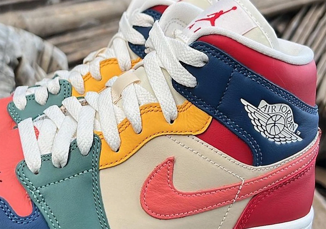 Air Jordan 1 Mid Appears in a Multicolor Patchwork Edition