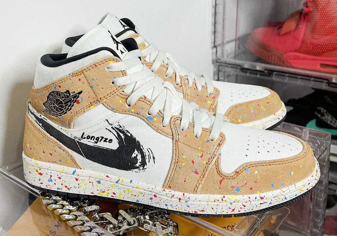 AIR JORDAN 1 MID “Brushstroke” - art trend on sneakers