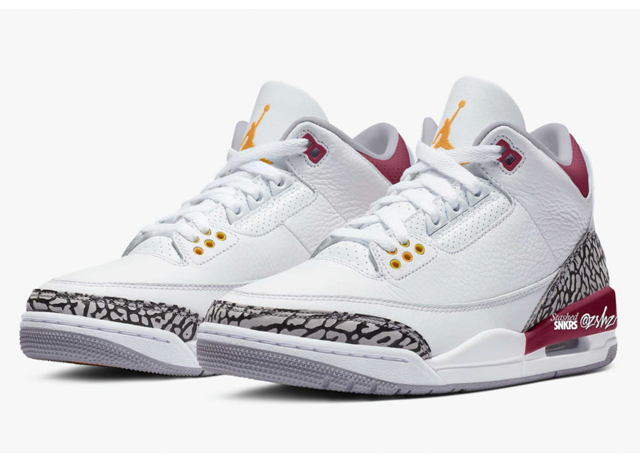 The Air Jordan 3 “Cardinal” colorway is expected to hit shelves in 2022.