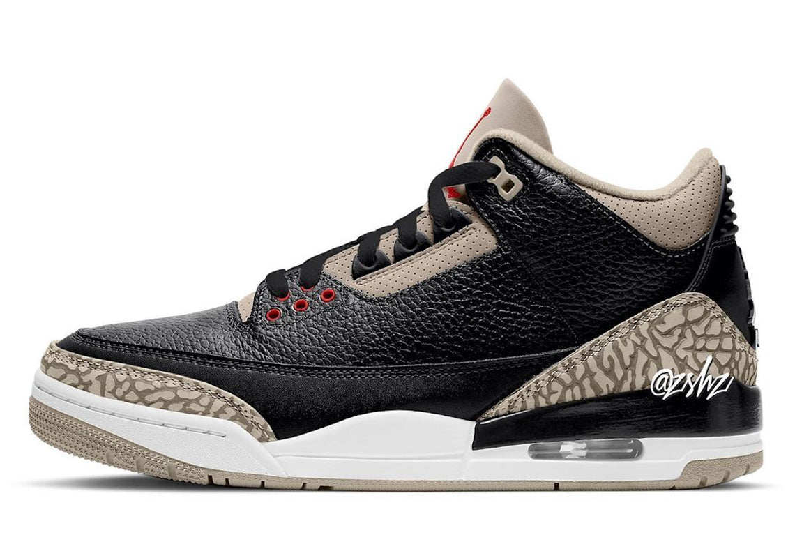 Air Jordan 3 "Desert" sẽ mang đến cho phối màu "Black Cements" một vẻ ngoài vượt thời gian