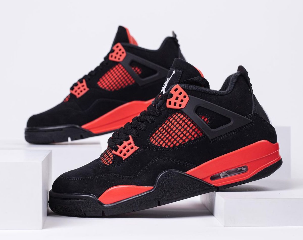 Detailed Looks // Air Jordan 4 “Red Thunder”