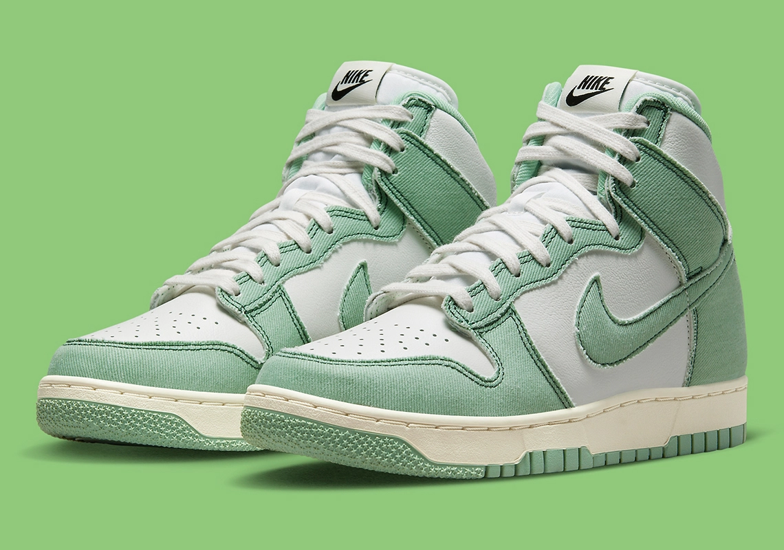 Hình ảnh chính thức của Nike Dunk High 1985 “Green Denim”