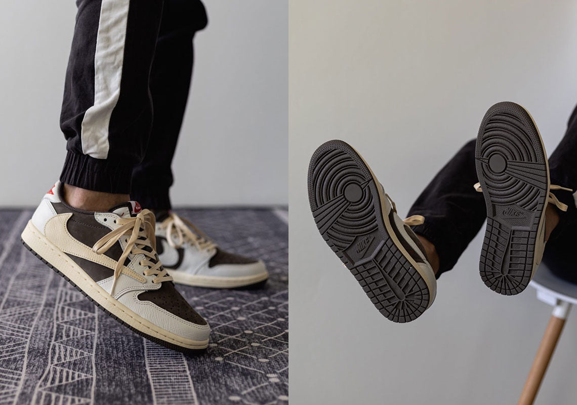 Những hình ảnh đầu tiên về Travis Scott x Air Jordan 1 Low OG "Reverse Mocha"