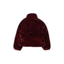 Nike NSW Plush Printed Faux Fur Jacket - Burgundy Crush (Women)