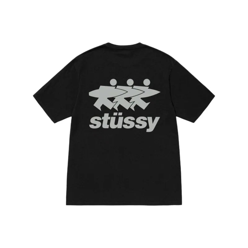 Stussy Surfwalk Pigment Dyed Tee - Black