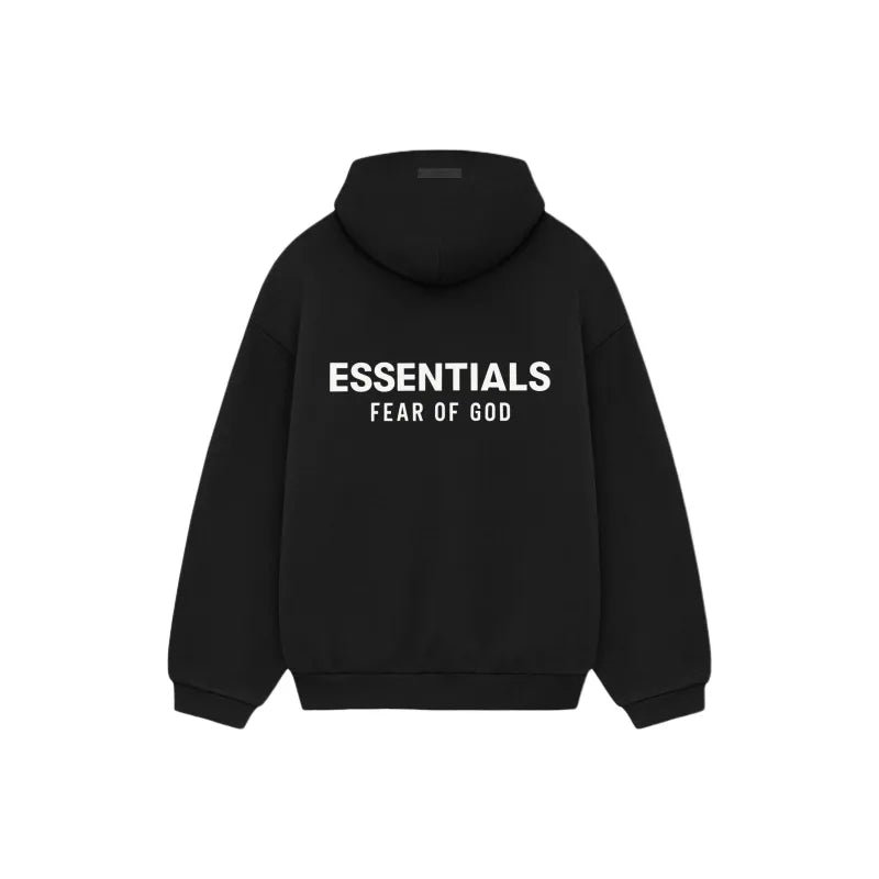 Fear of God Essentials Fleece Hoodie (FW24) - Black