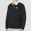Nike Club Fleece Plush Long Sleeve Lapel Shirt 'Black'