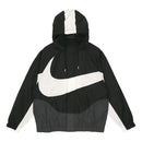 Men's Nike Sportswear Swoosh Hooded Woven Large Logo Jacket Autumn - Black