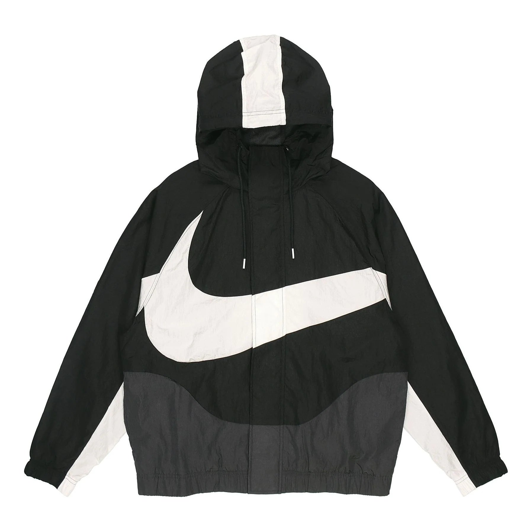 Men's Nike Sportswear Swoosh Hooded Woven Large Logo Jacket Autumn - Black