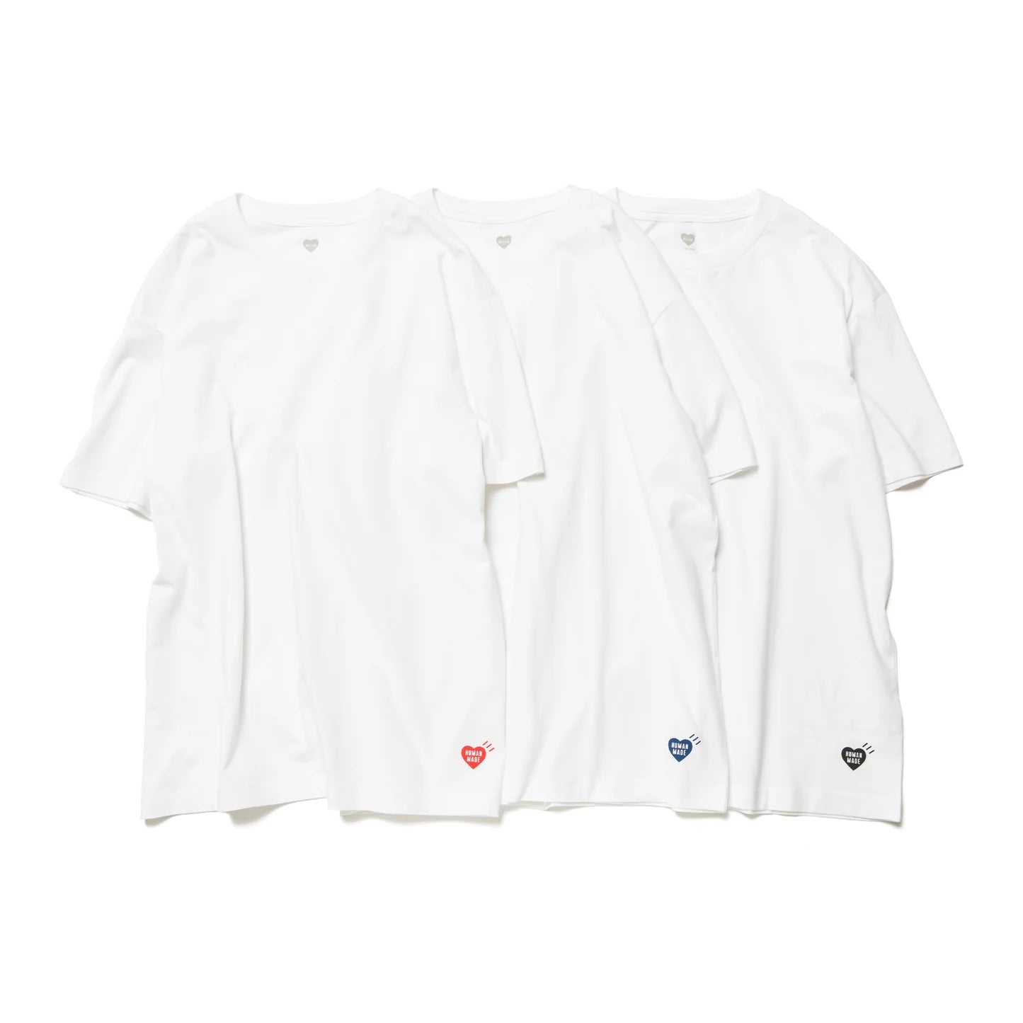 HUMAN MADE 3-PACK T-SHIRT SET WHITE