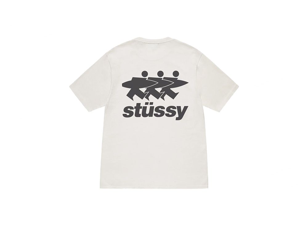 Stussy Surfwalk Pigment Dyed Tee - Natural