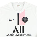 Nike Paris Saint-Germain Breathe Stadium Away Replica Shirt 2021 With Messi 30 Printing Jersey - White/Arctic Punk/Black