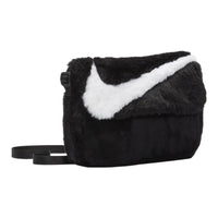 Nike Sportswear Futura 365 Faux Fur Crossbody Bag (1L) - Black/Black/White