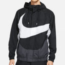 Men's Nike Sportswear Swoosh Hooded Woven Large Logo Jacket Autumn - Black