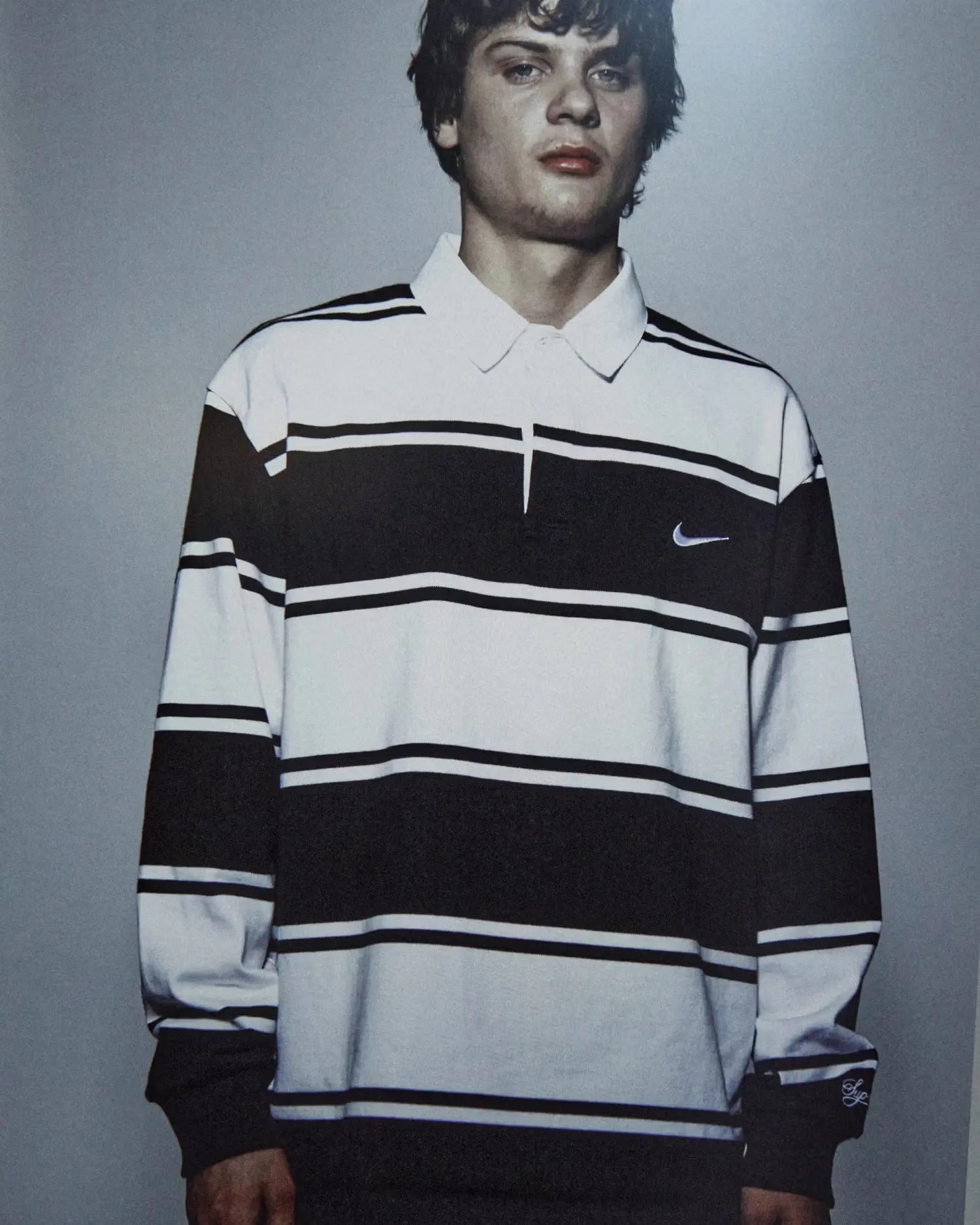 Supreme Nike Stripe Rugby - Black