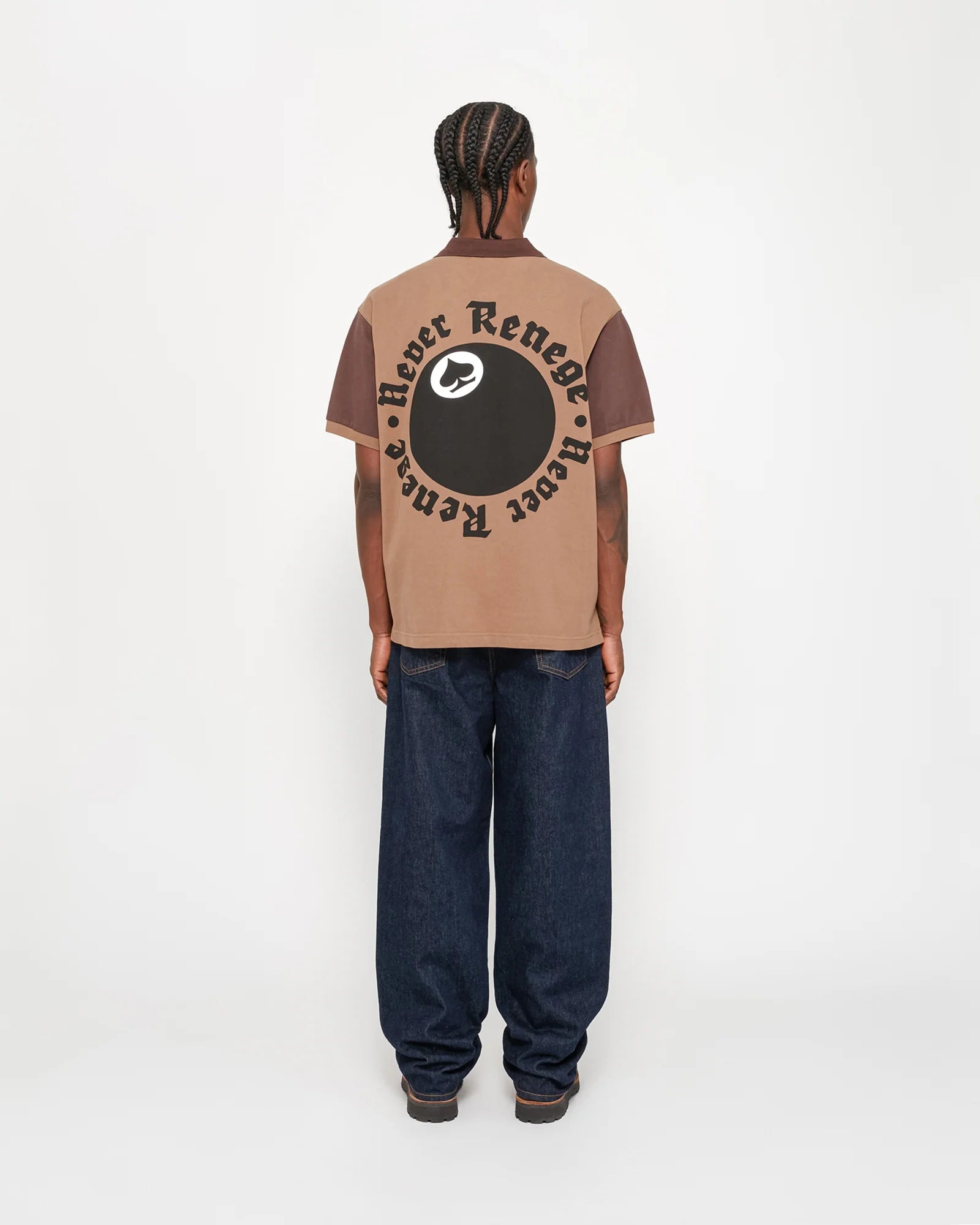 ◆Denim Tears◆ Stussy Spades チームポロ Denim Tears x Stussy Spades Team Polo - Brown – THELUCKYSTAR™