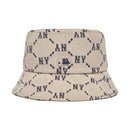 MLB Monogram Bucket Hat New York Yankees - beige