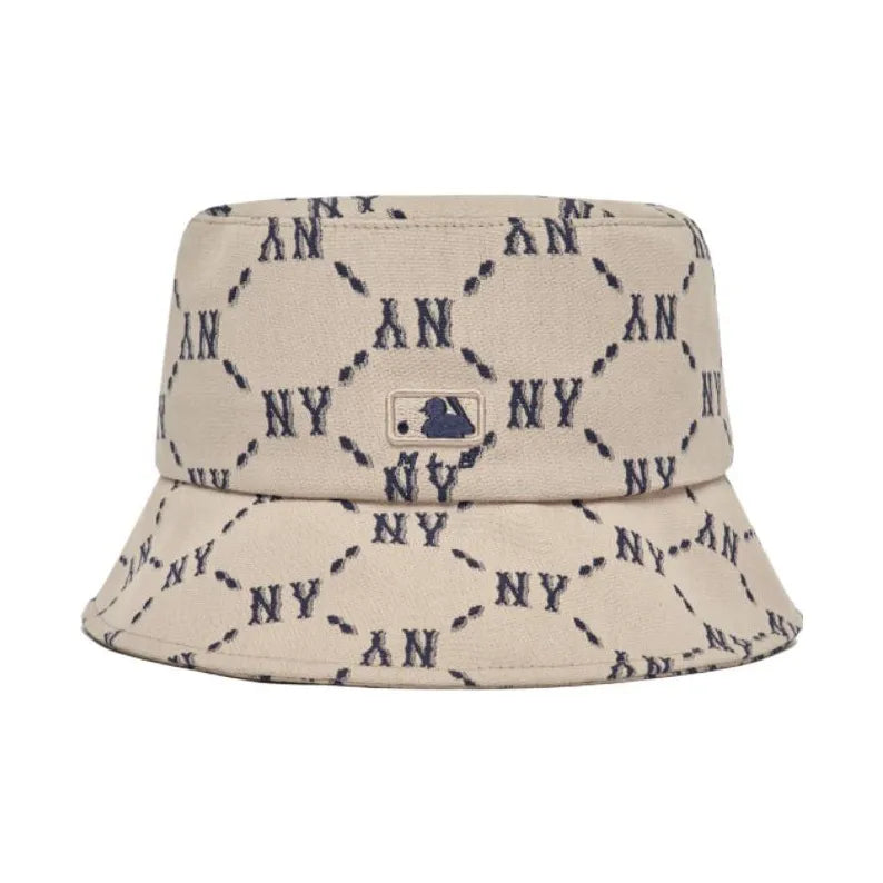 MLB Monogram Bucket Hat New York Yankees - beige