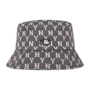 MLB Monogram Blue Jacquard Bucket Hat New York Yankees - GRAY PINK