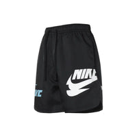 Nike Nike Sportswear Large Logo Woven Lacing Athleisure Casual Sports Shorts - Black