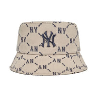 MLB Monogram Bucket Hat New York Yankees - beige