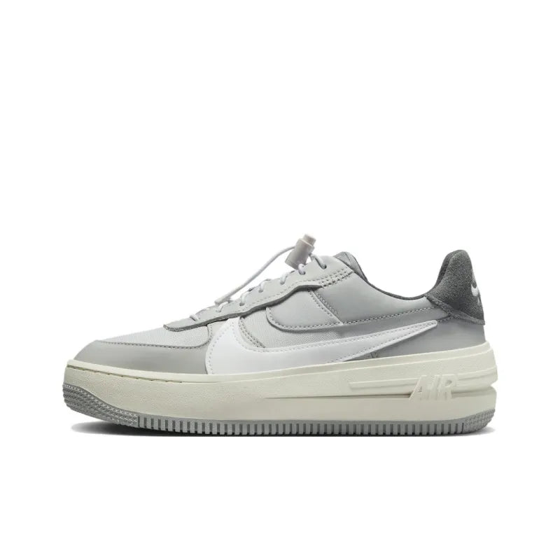 Nike Air Force 1 PLT.AF.ORM Lv8 'Grey White' Women's -Grey Fog/White-LT Smoke Grey- Photon Dust