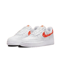 Nike Air Force 1 Low Orange Paisley Women's - WHITE/RUSH ORANGE - WHITE/BLANC/ORANGE INTENSE