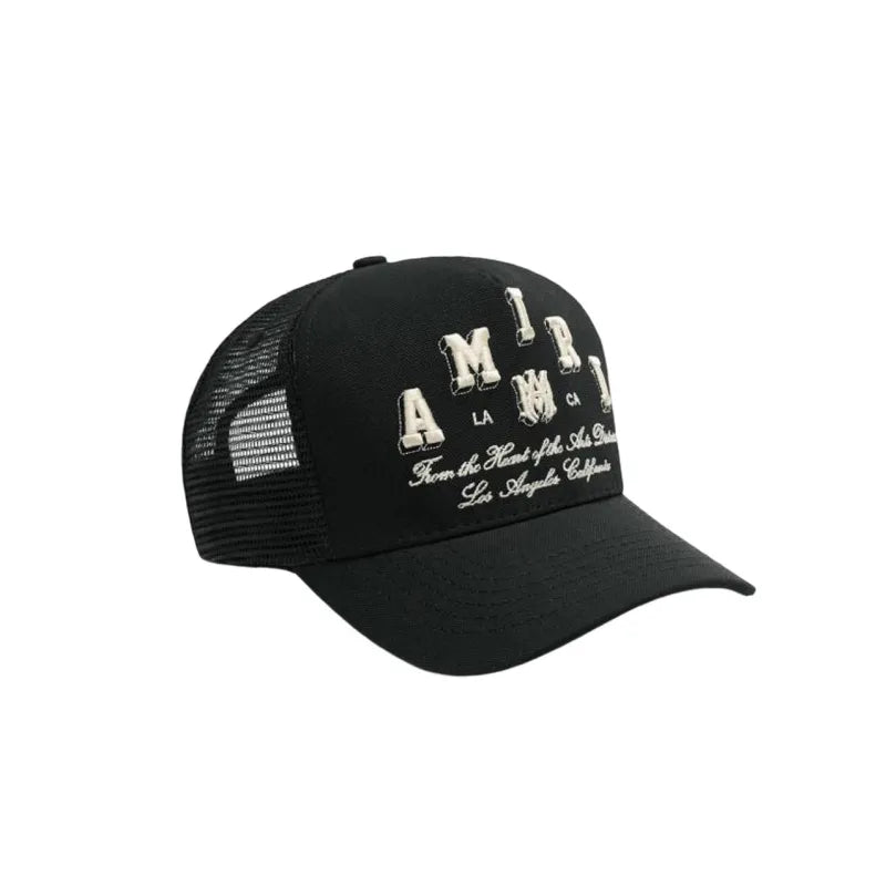 AMIRI Varsity Trucker Hat - Black