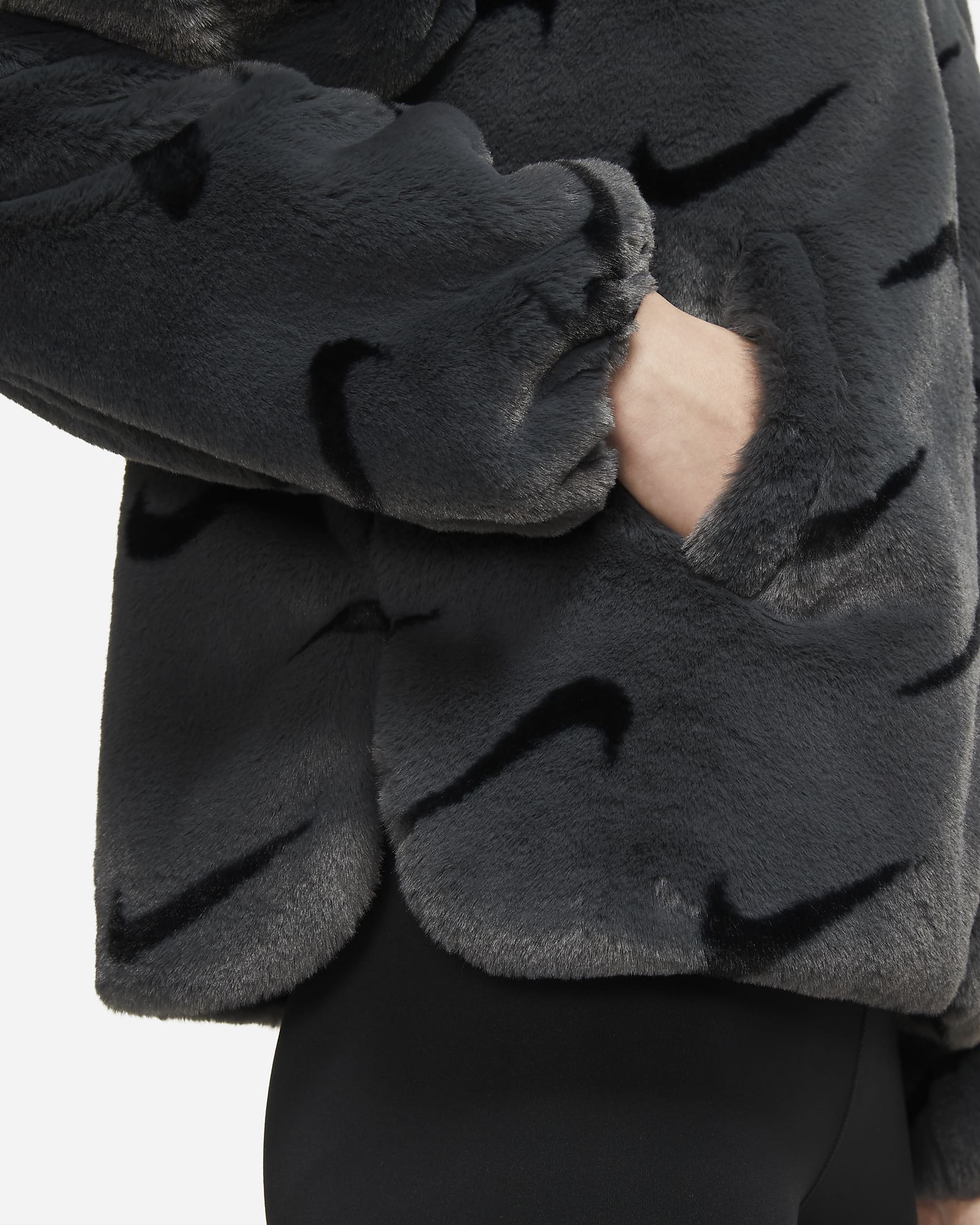 Nike Women's Printed Faux Fur Jacket