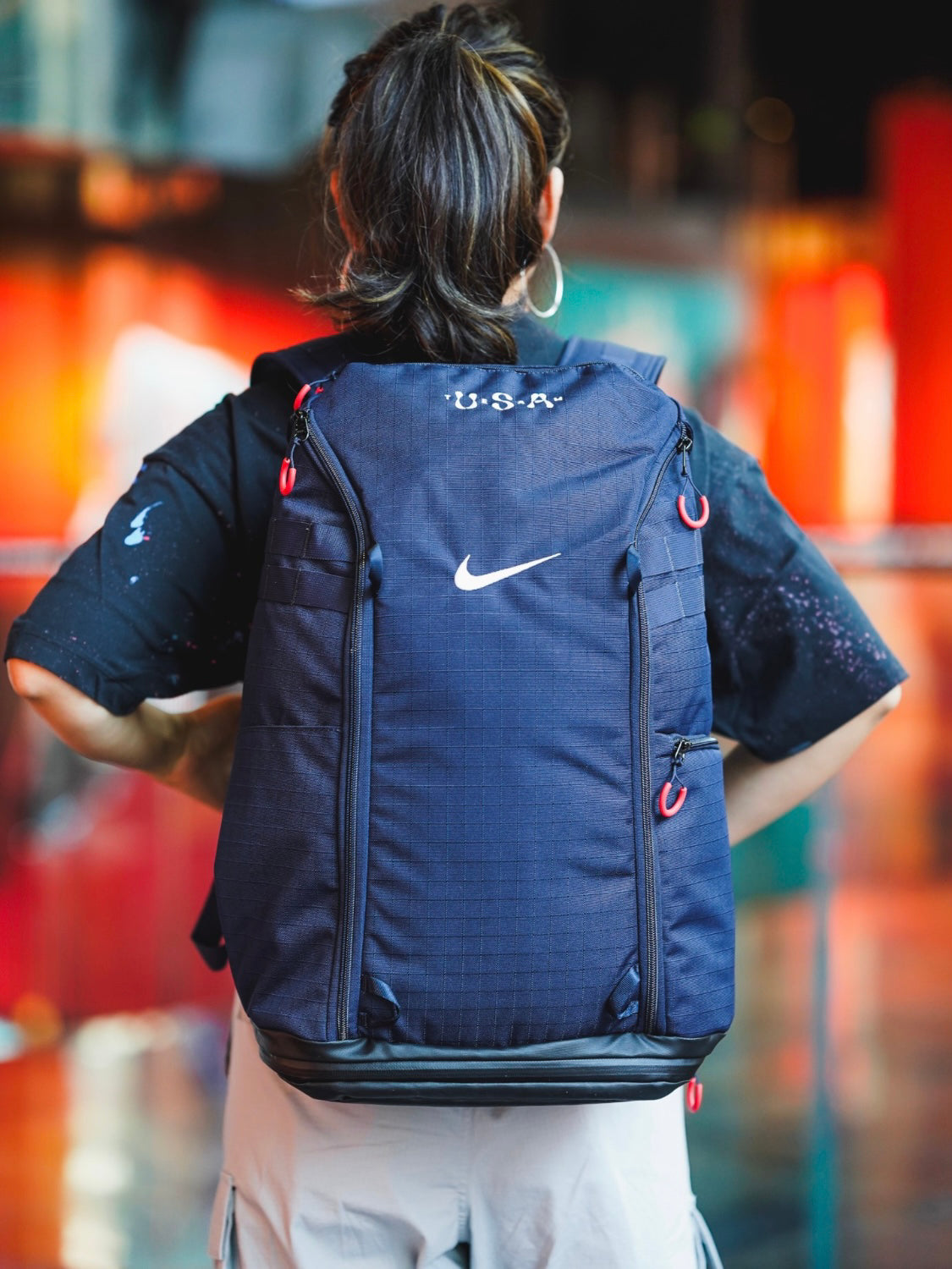 Nike USA Elite Easyon 31L Backpack - Obsidian/Black/White