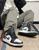 Jordan 1 Mid Black White - Iron Grey