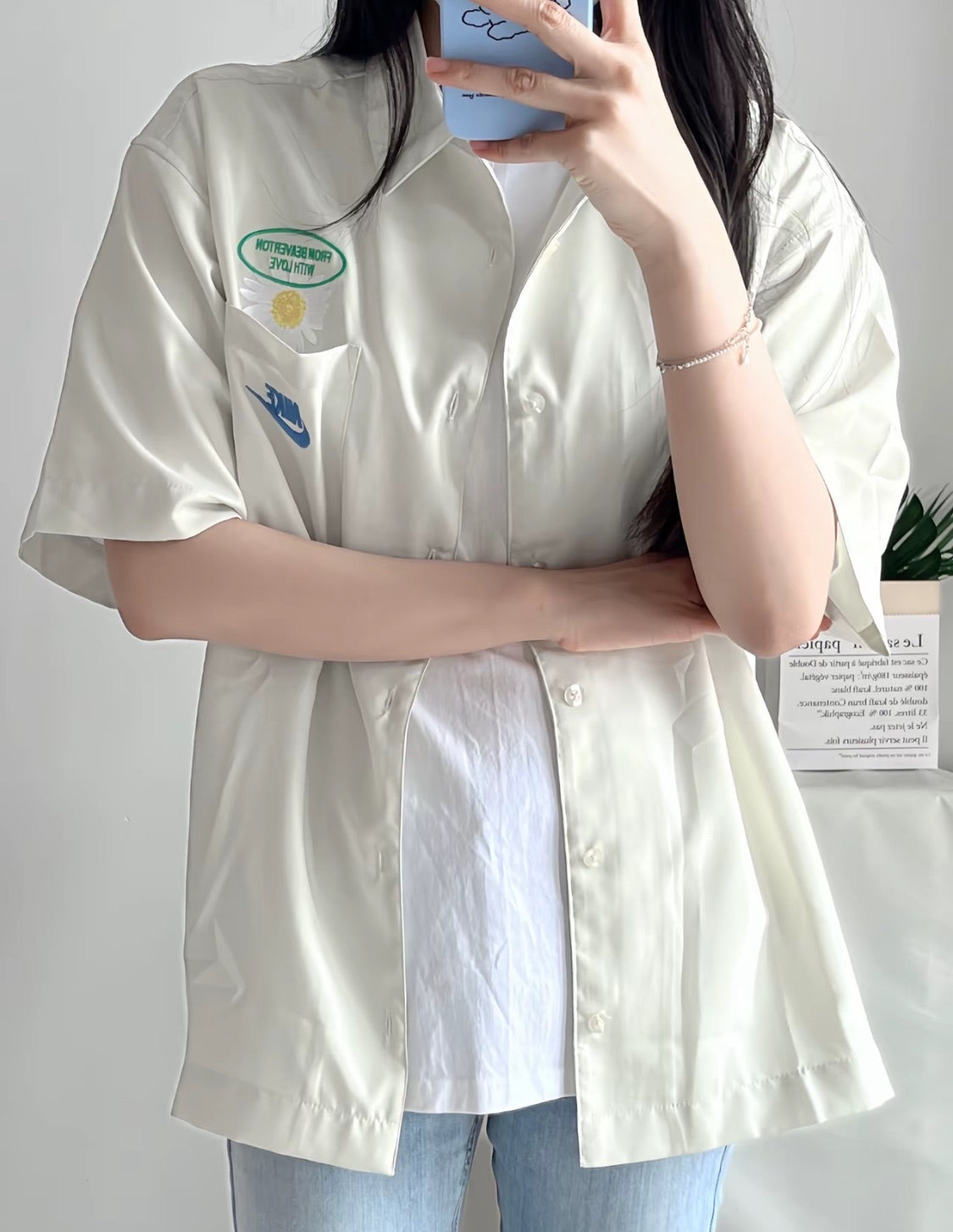 Nike Tops Short Sleeve Shirt  - Light Green