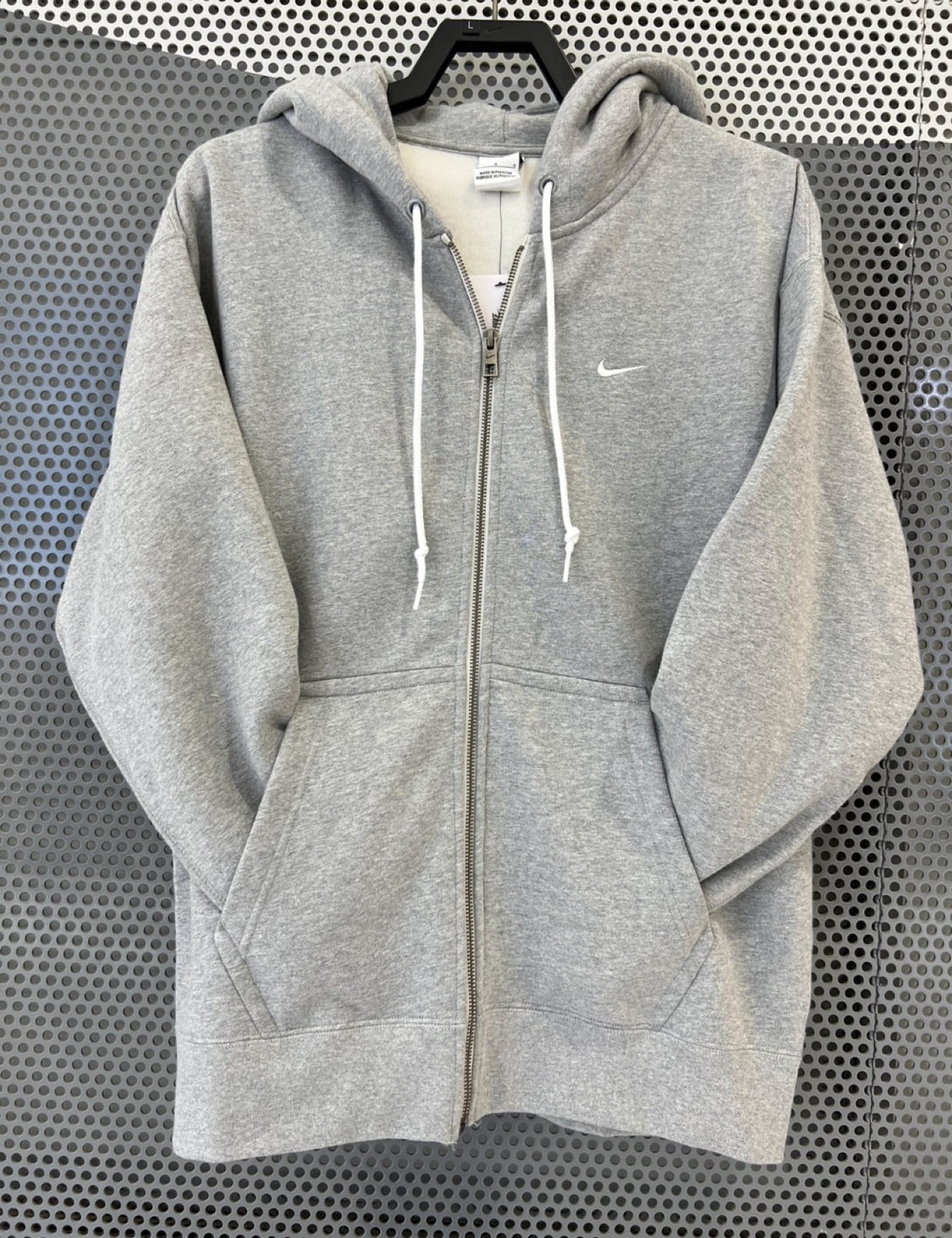 Nike NRG Solo Swoosh Full Zip Hoodie - Dark Grey Heather