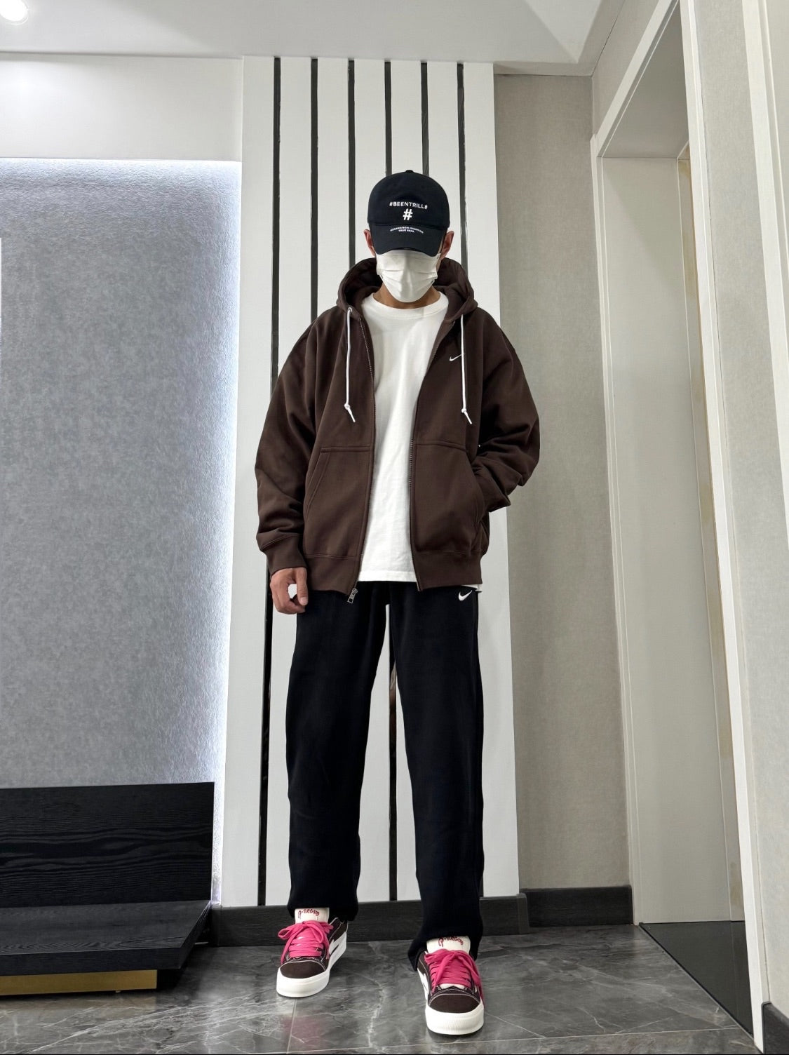 Nike NRG Solo Swoosh Full Zip Hoodie - Baroque Brown