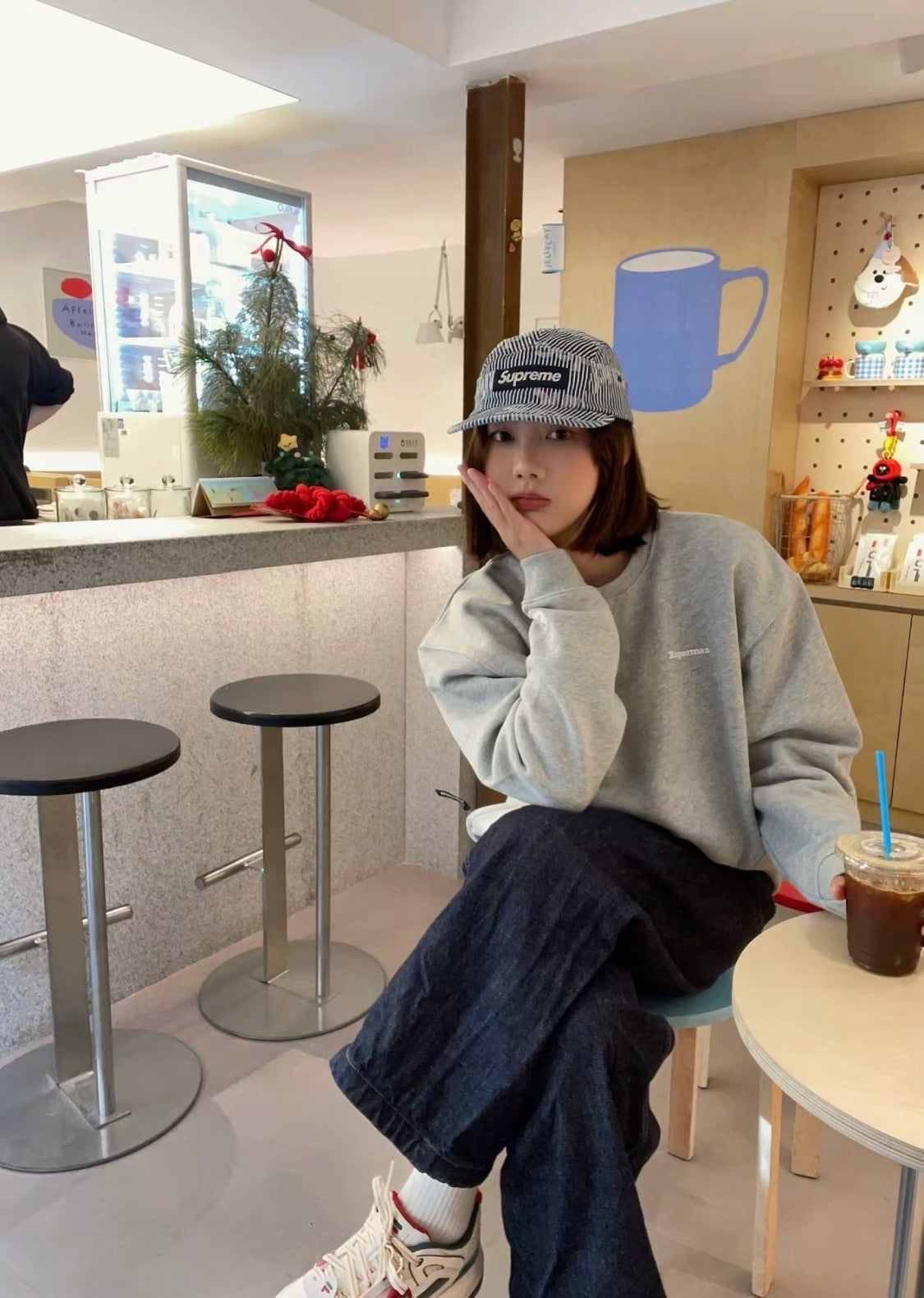 Supreme Denim Camp Cap (SS24) - Stripe