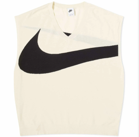 Nike Swoosh Men's Sweater Vest  - Coconut Milk/Black