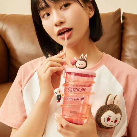 POP MART The Monsters Catch Me If You Like Me Series Straw Cup