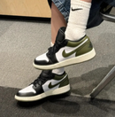 Jordan 1 Low - Black Toe Medium Olive