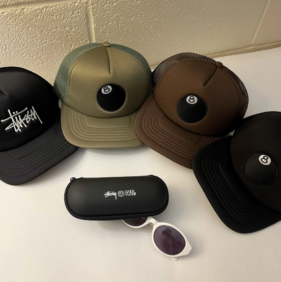 Stussy 8 Ball Trucker Cap - Moss